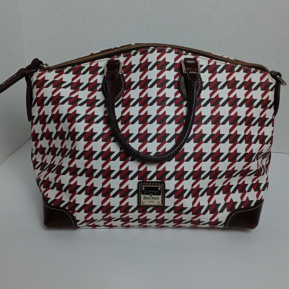 Dooney and Burke Large Houndstooth Satchel